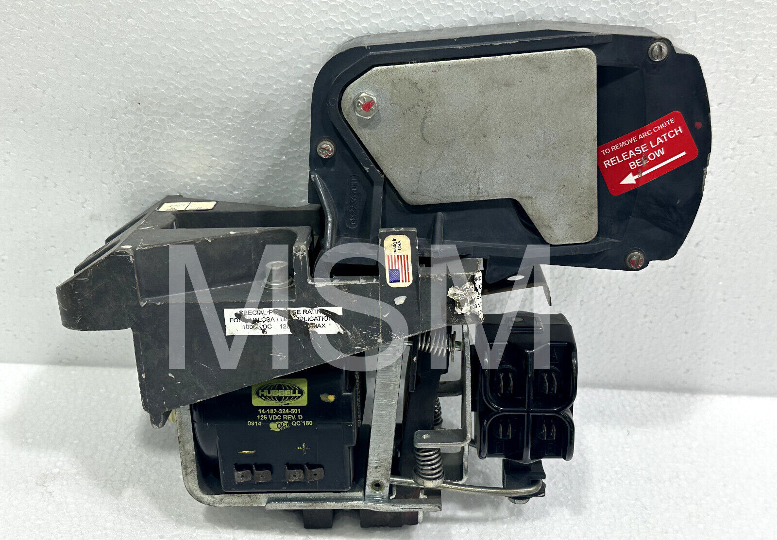 Hubbell hc14-183-324-501/125 VDC REV.D definite purpose contactor