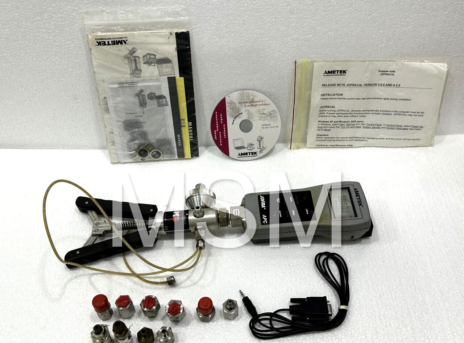 AMETEK JOFRA PRESSURE CALIBRATOR SET BAR-.91-40 BAR PUMP & APC200 GAUGE 15 BAR - Image 2