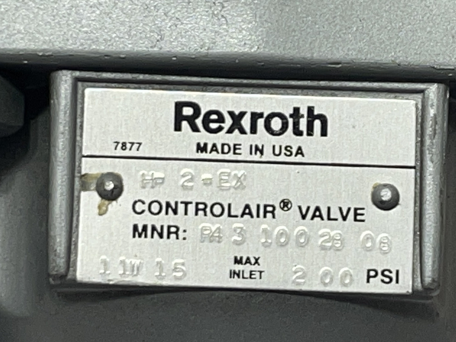 Rexroth H-2-EX Control Air Lever Operated Valve 200 PSI R431002808 - Image 4