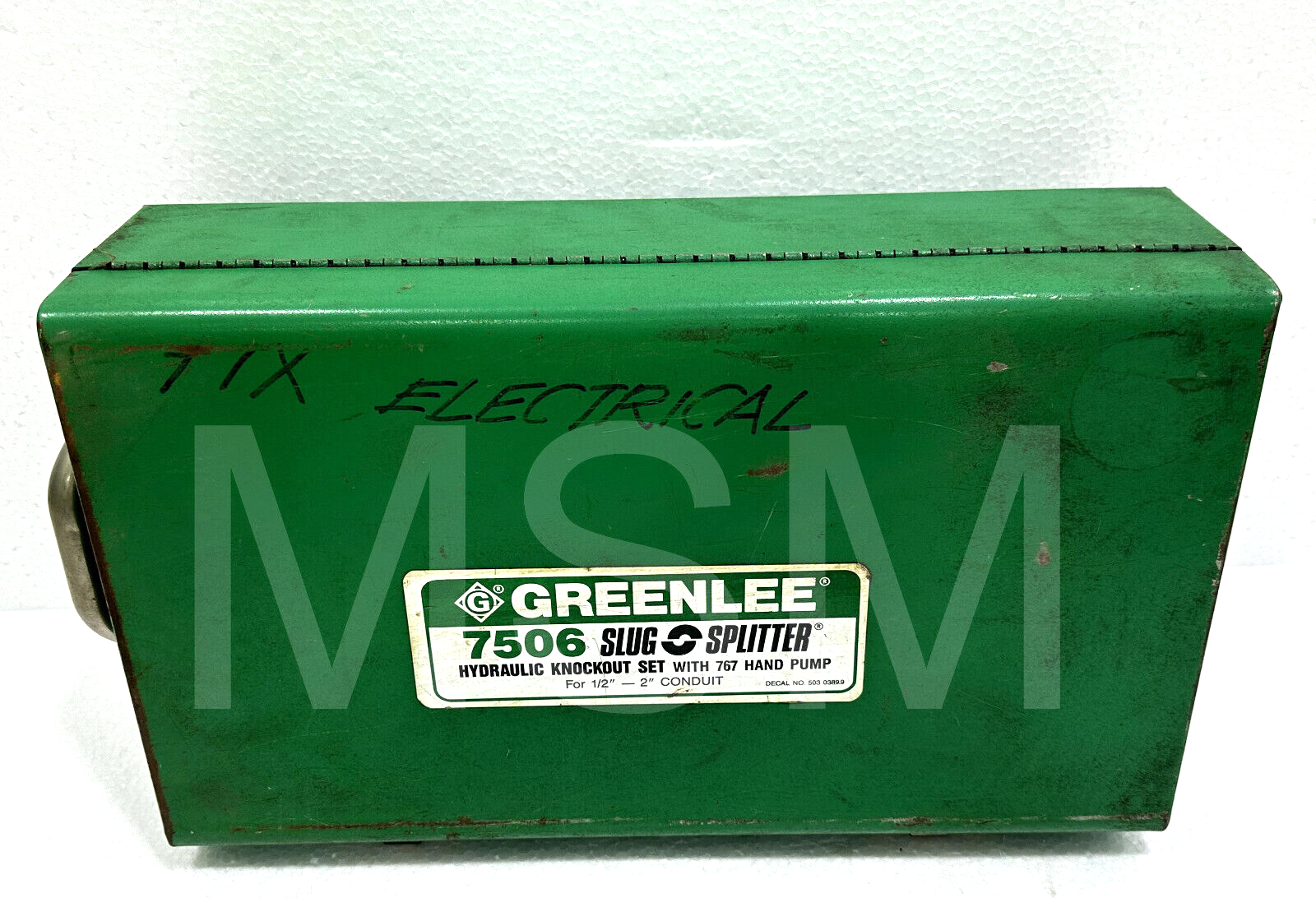 Greenlee 7506 Slug-Splitter Hydraulic Knockout Punch Set w/ 767 Hand Pump - Image 3