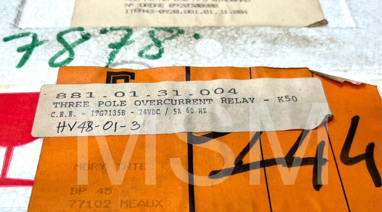 CEE ITG7135 Three Pole Overcurrent Relay - K50 - Image 3