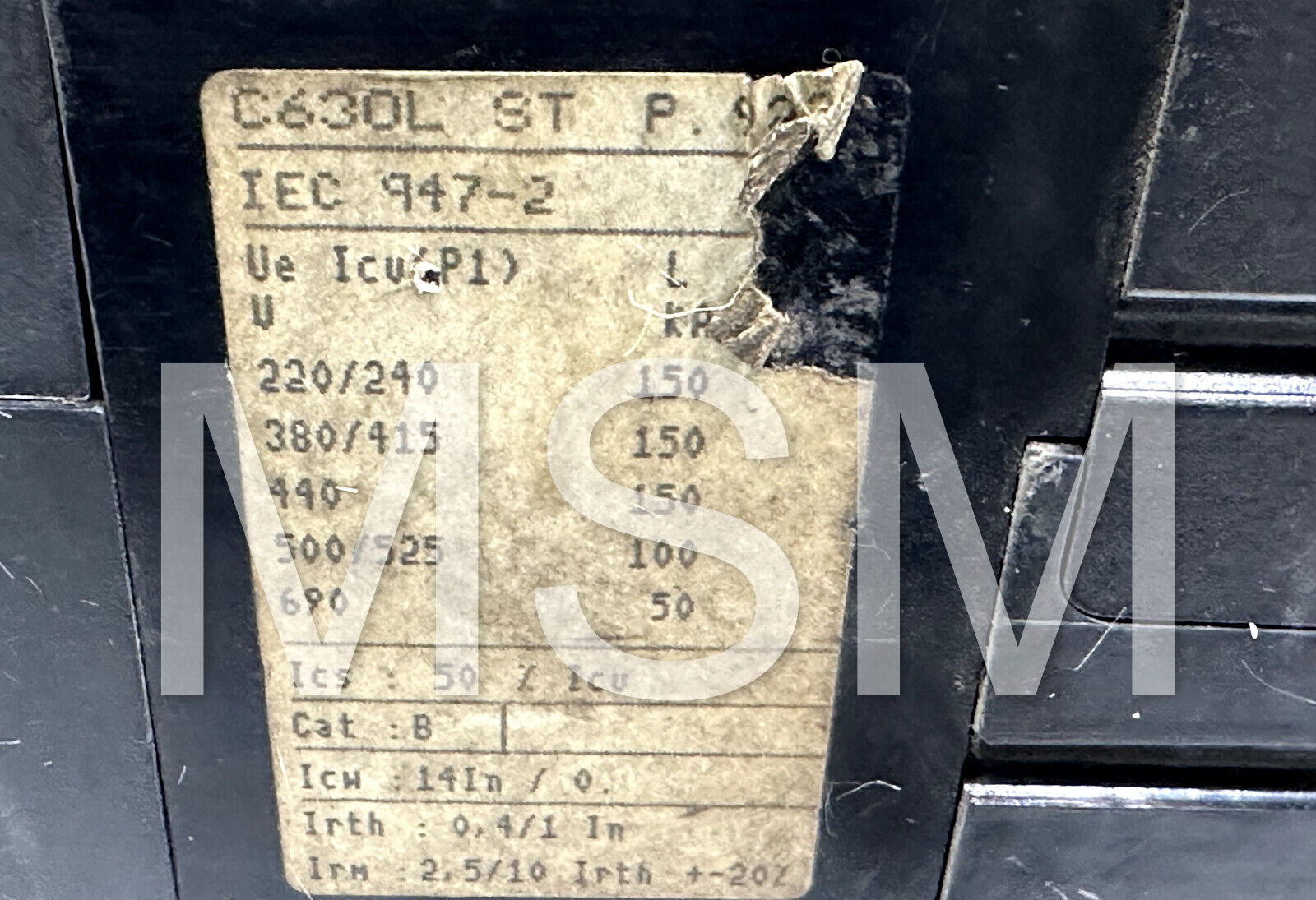 Merlin Gerin C630L ST circuit breaker - Image 7