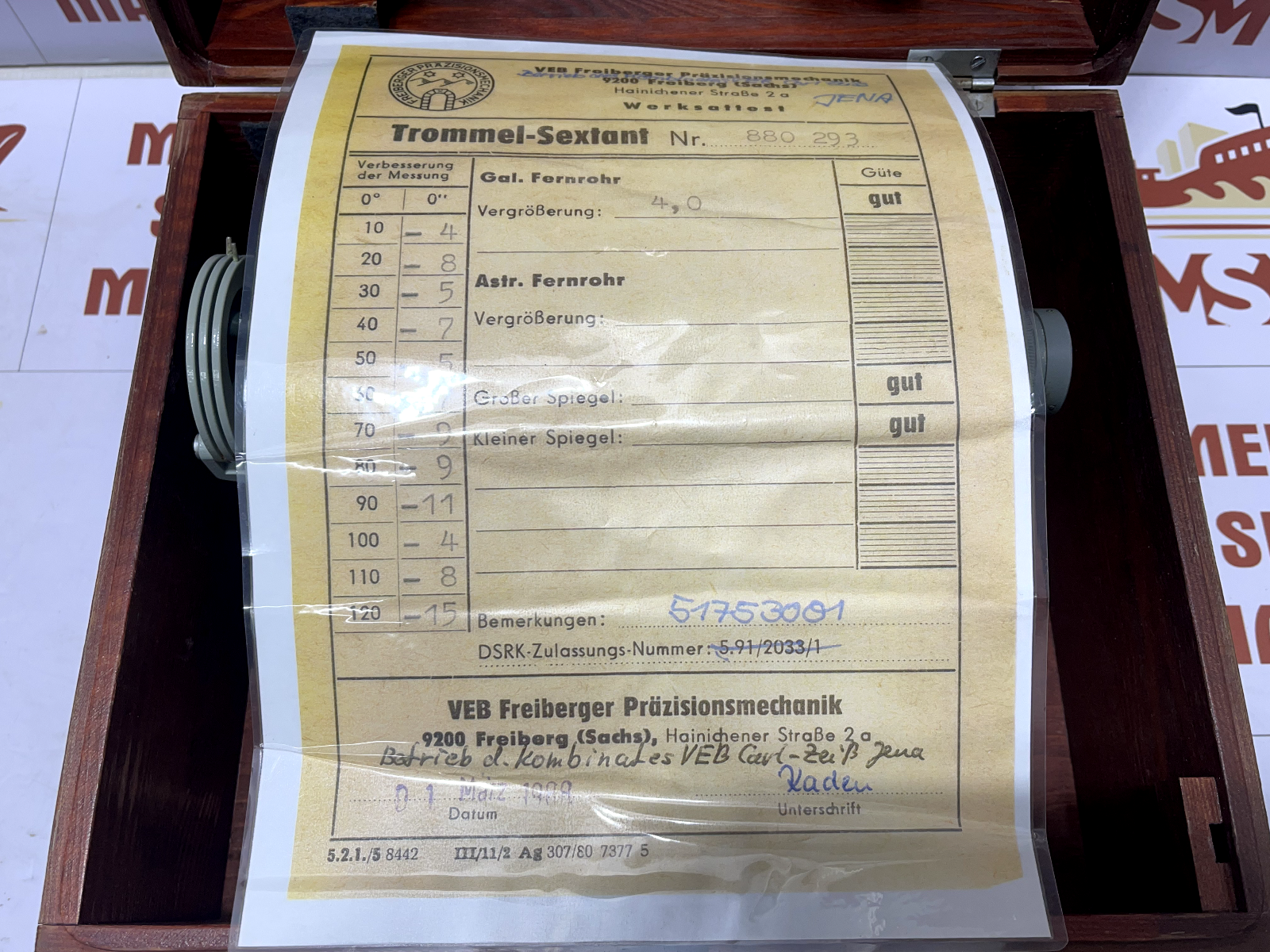 Freiberg precision mechanics drum / drum sextant no.880293 - Image 6