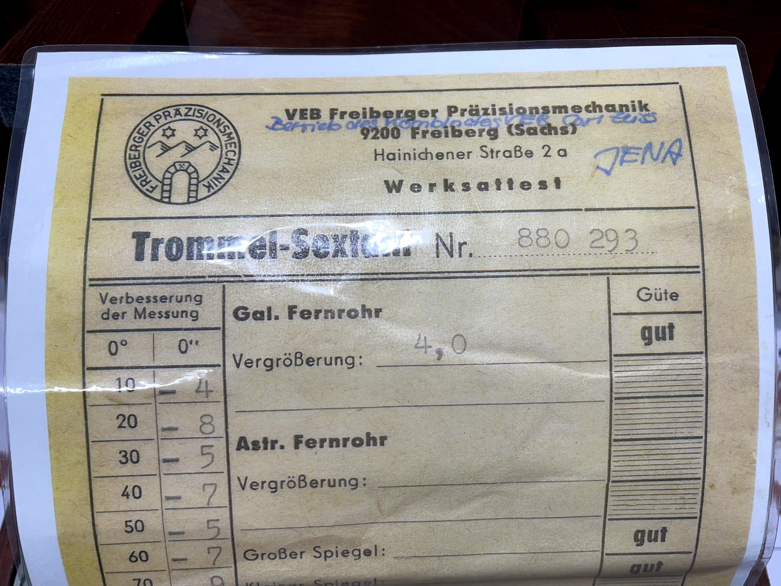 Freiberg precision mechanics drum / drum sextant no.880293 - Image 7
