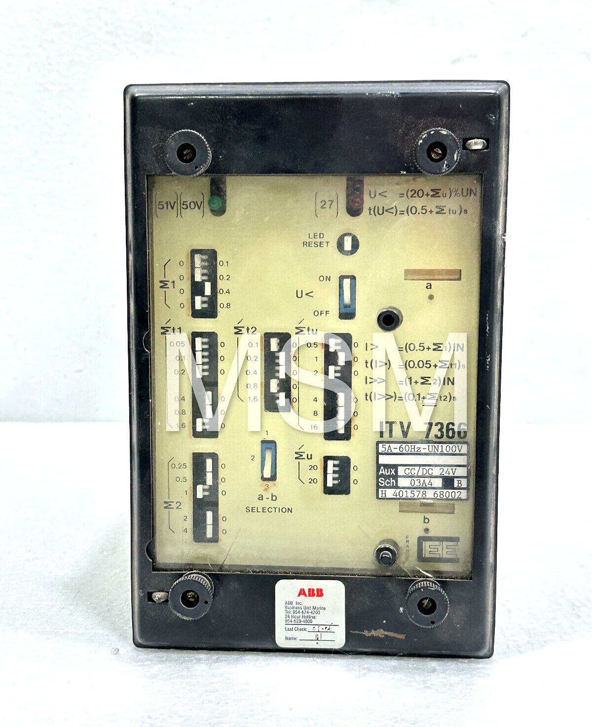 CEE ITV7366 Three Pole Over Current Relay(60Hz-UN100V)