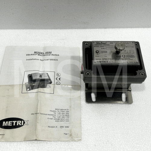 METRIX VIBRATION SWITCH 5550-311-04 15A 480V 1/8HP