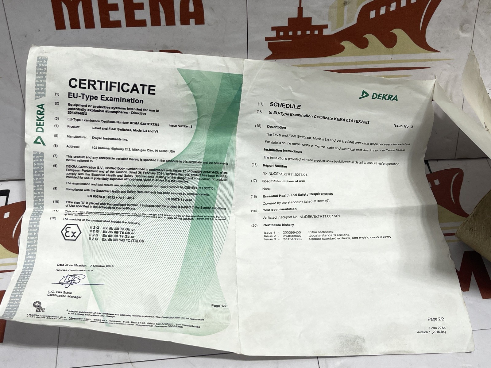 Dwyer Flotect L4-AT Float Switch For Hazardous EX - Image 11