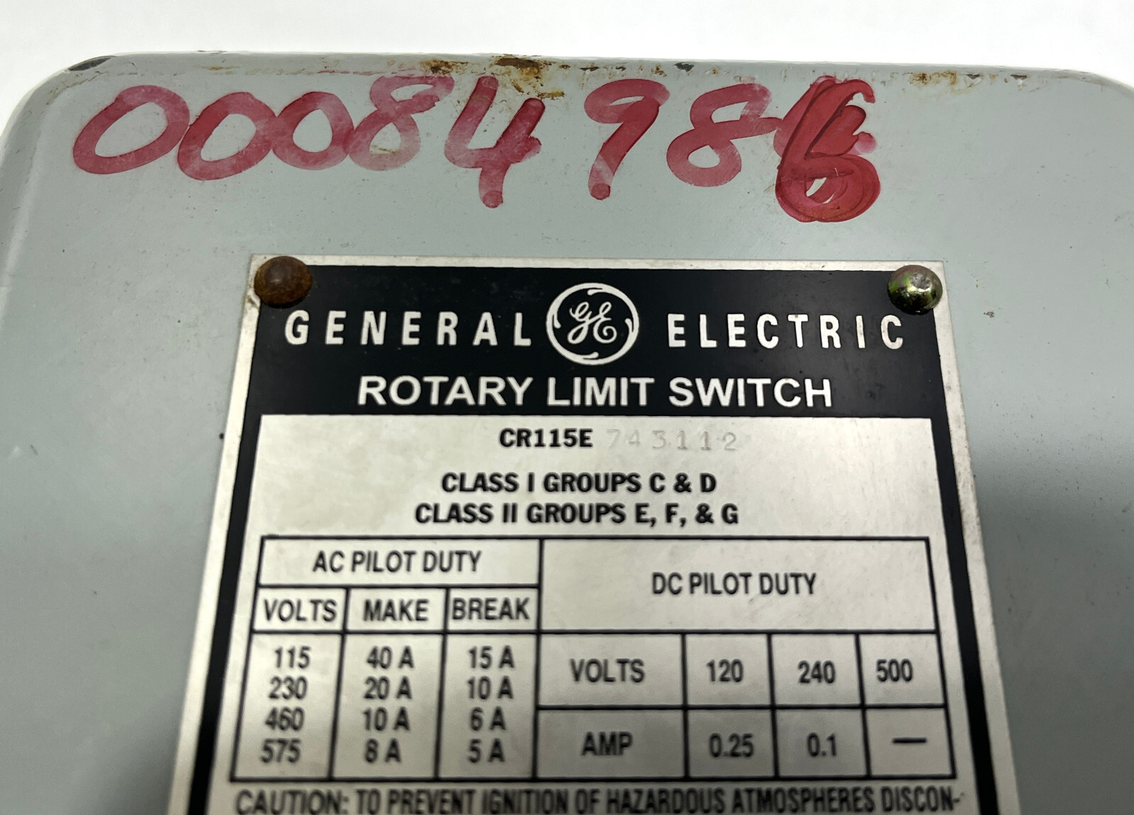 GE CR115E 743112 Geared Rotary Limit Switch - Image 2