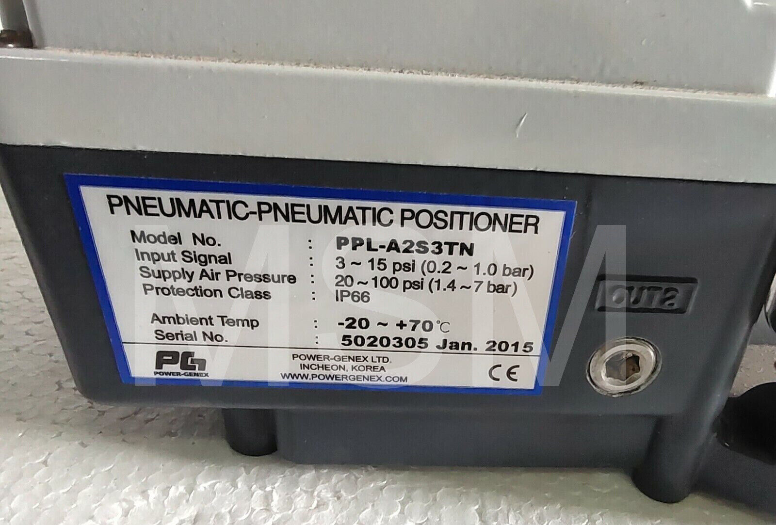 POWER-GENEX PPL-A2S3TN PNEUMATIC POSITIONER - Image 3