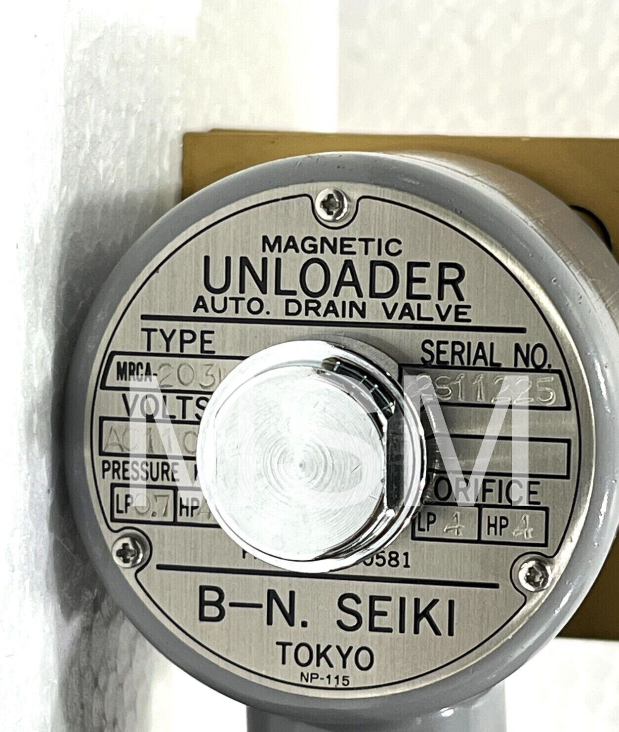 B-N Seiki MRCA-203K Magnetic Unloader Auto. Drain Valve - Image 3