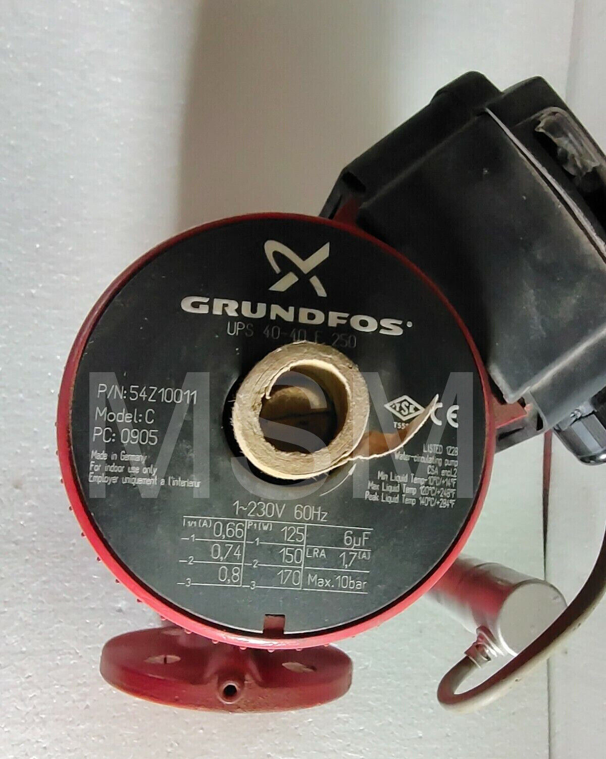 Grundfos UPS-4040 E 250 Model:C P/N 54Z10011 - Image 4