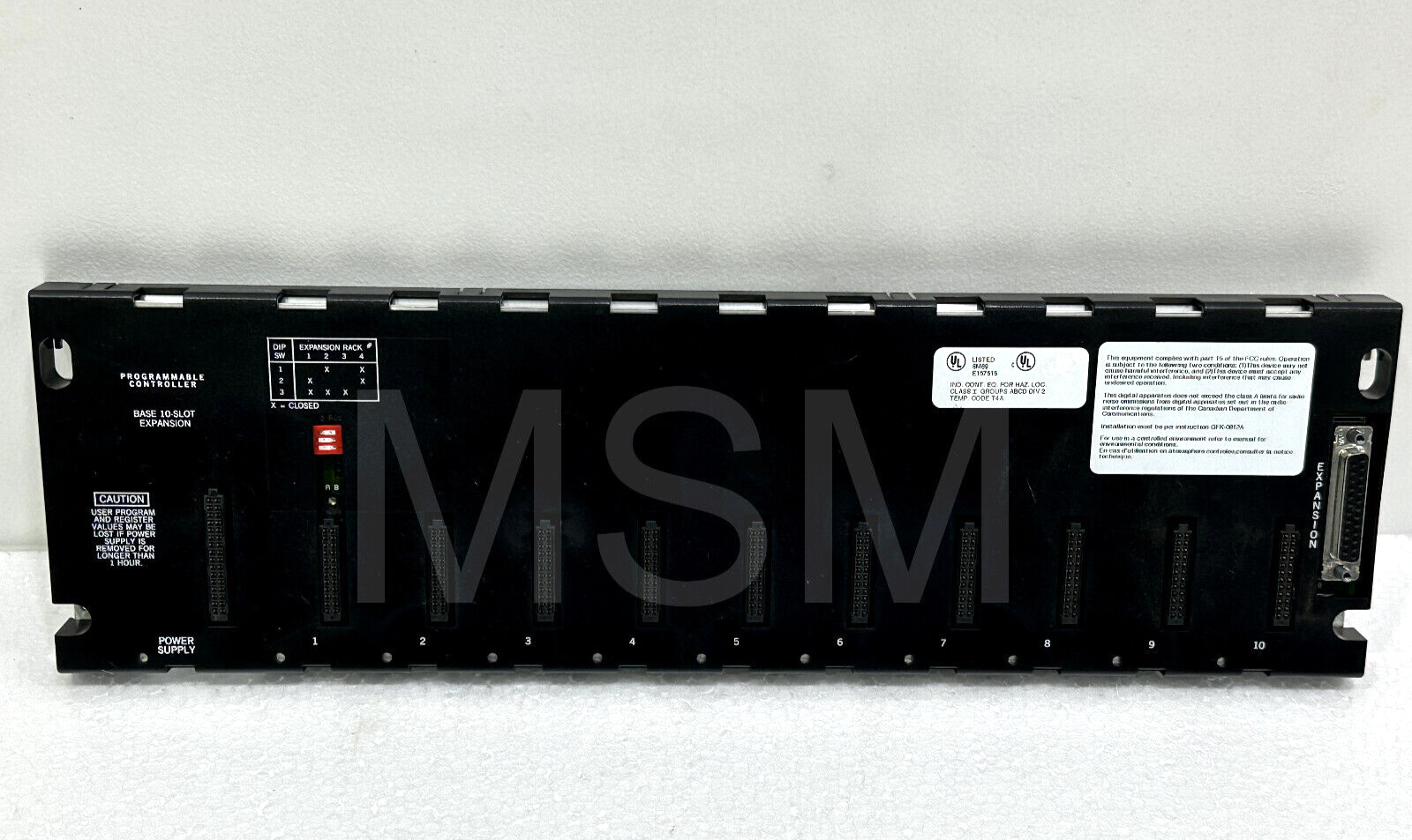 GE FANUC 10 SLOT PROGRAMMABLE CONTROLLER 8M89 E157515 - Image 8