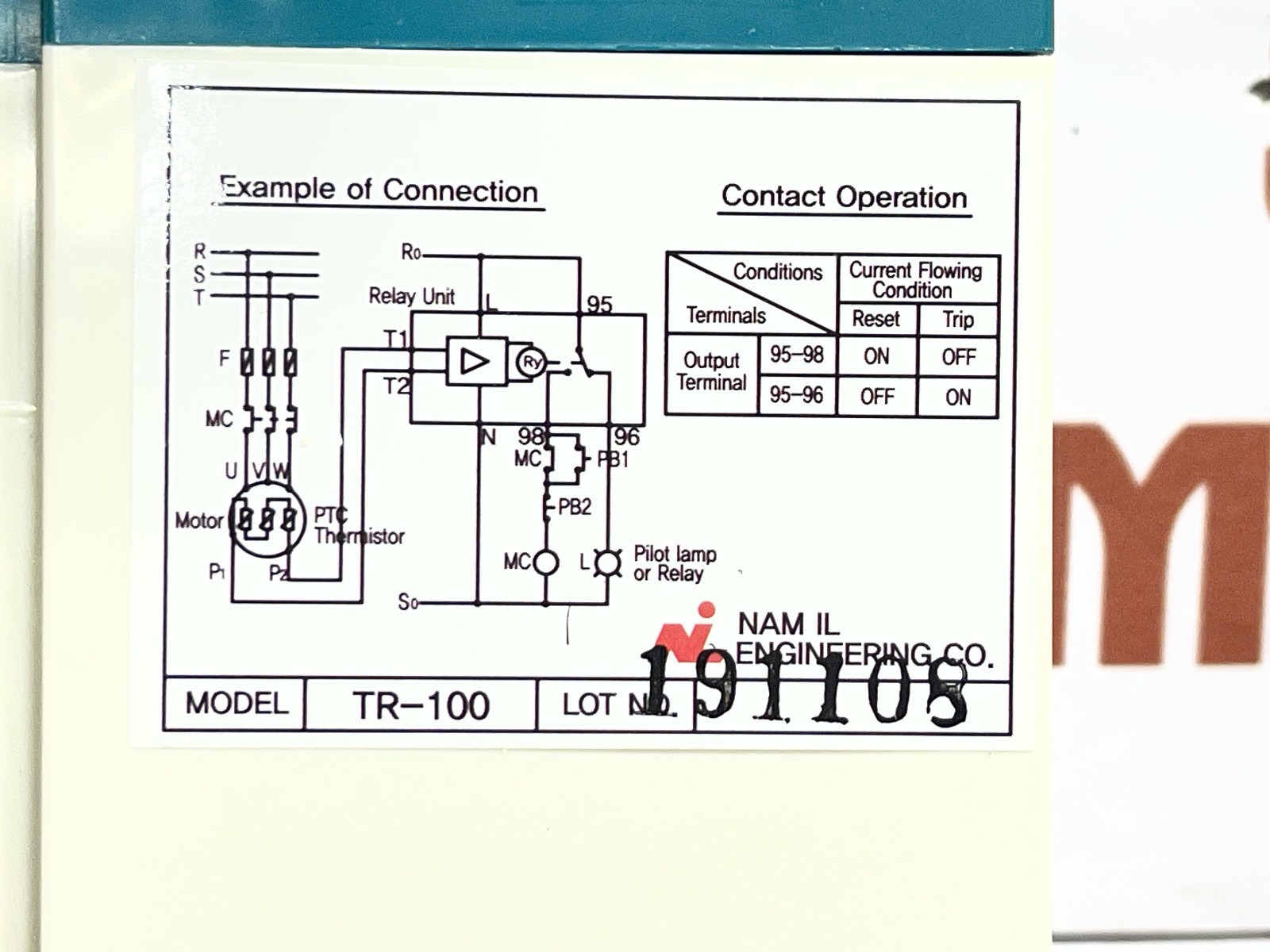 Nam IL Engineering TR-100 Thermistor Relay - Image 7