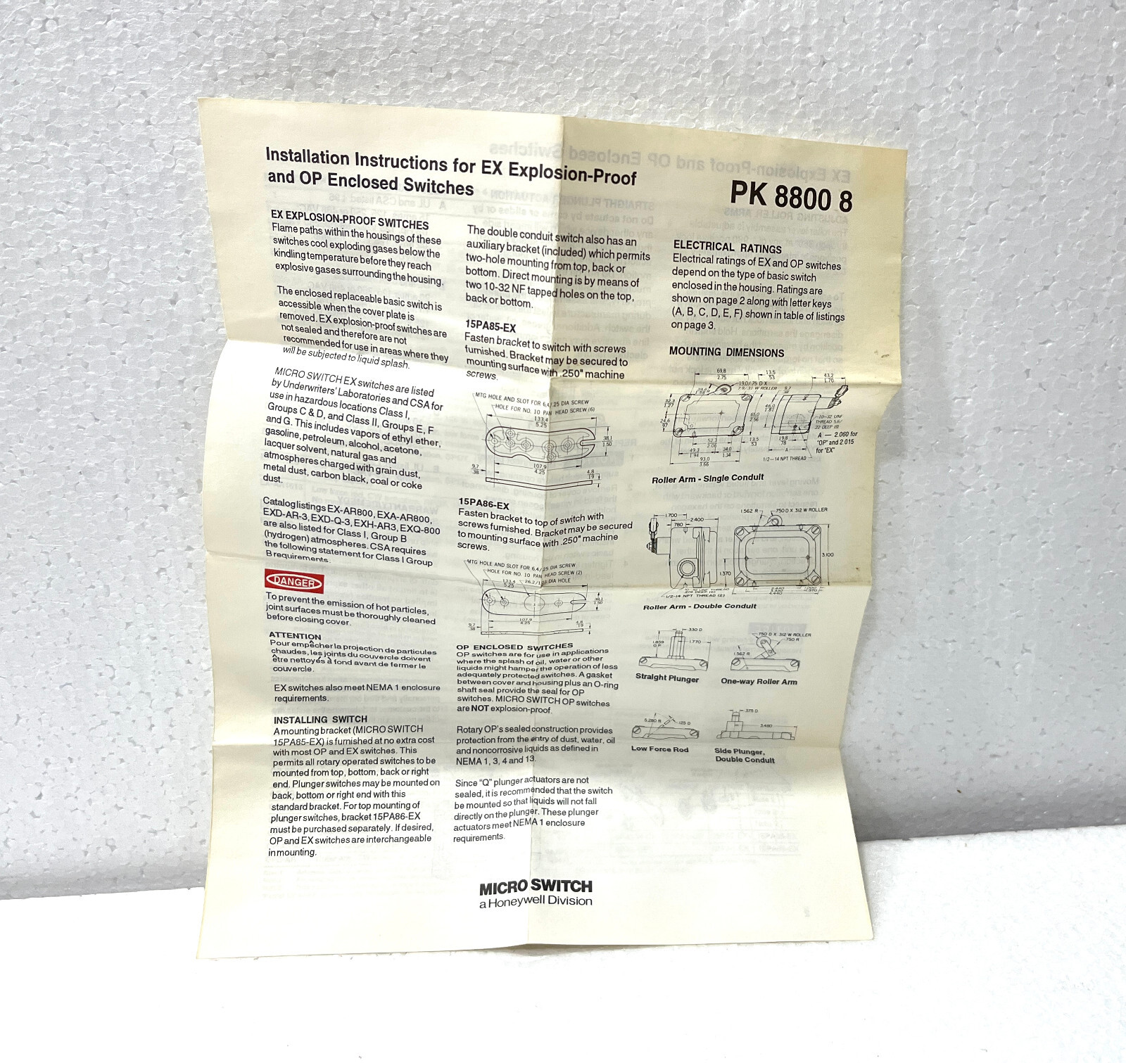 Honeywell Micro Switch Ex-Ar800 Explosion Proof Limit Switch - Image 9