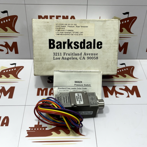 BARKSDALE MODEL 9692X-2CC-1 9692X SERIES FLAMEPROOF PRESSURE SWITCH NEW