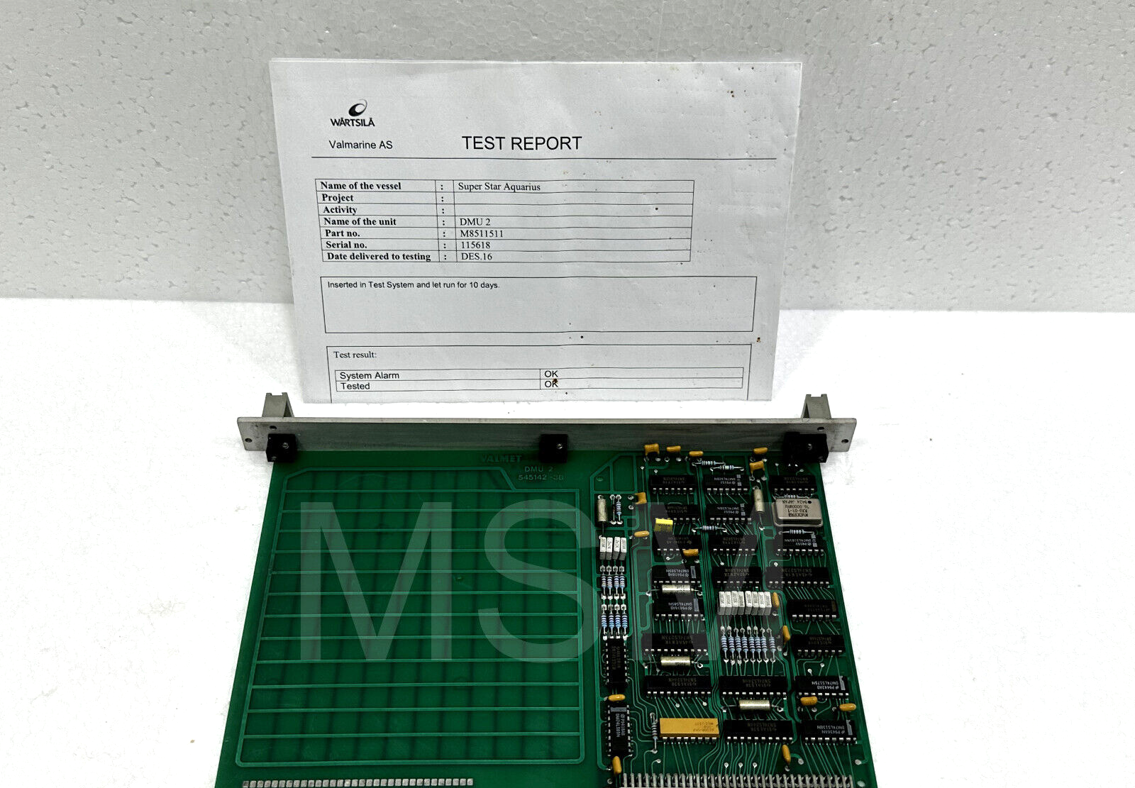Valmet DMU 2 PCB Module 545142-3A DM