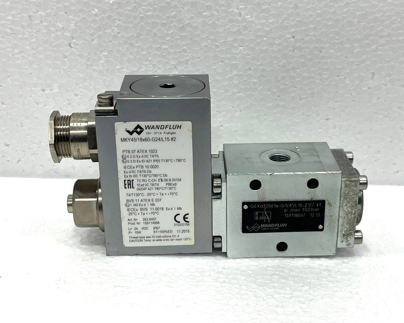 WANDFLUH GEXd32061a - G1/4"/ L 15 - Z177 Solenoid Operated Poppet Valve