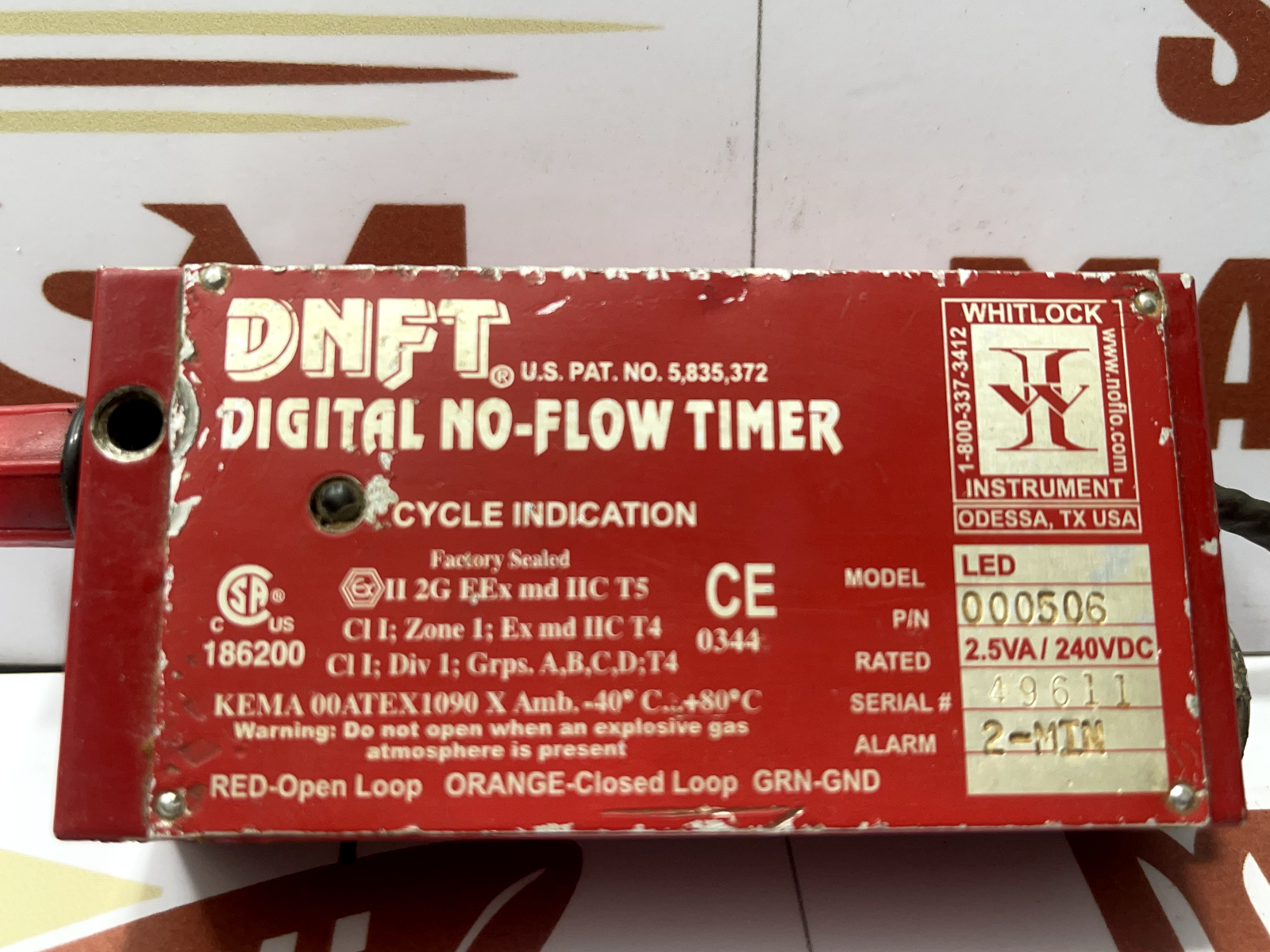 Whitlock 000506 LED Dnft Digital No Flow Timer 240v-dc - Image 2