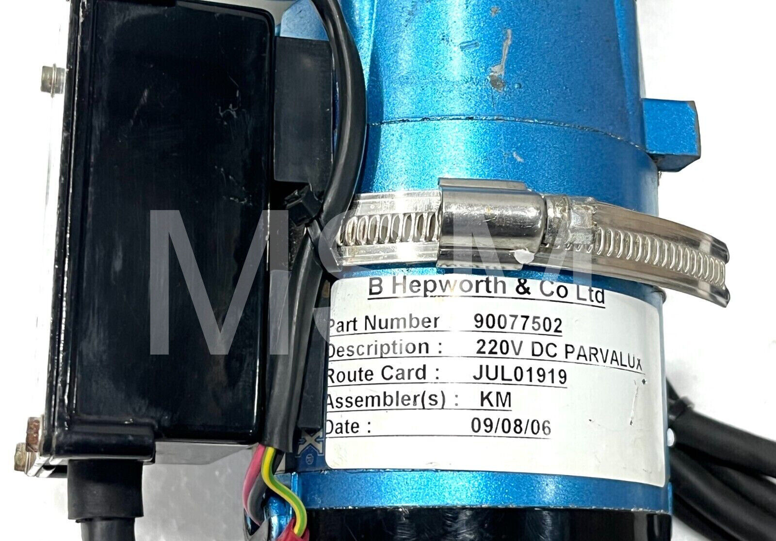 B Hepworth & Co. Ltd 90077502 Wiper Motor 220 VDC - Image 2