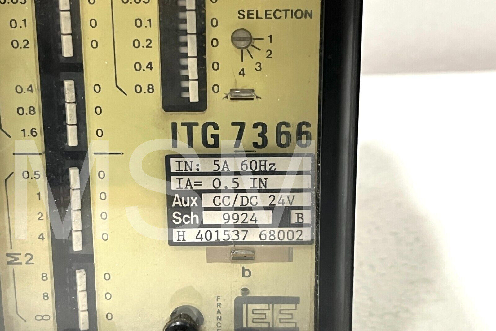 CEE ITG7366 Three Pole Overcurrent Relay 5A 60Hz 0,5 IN - Image 2
