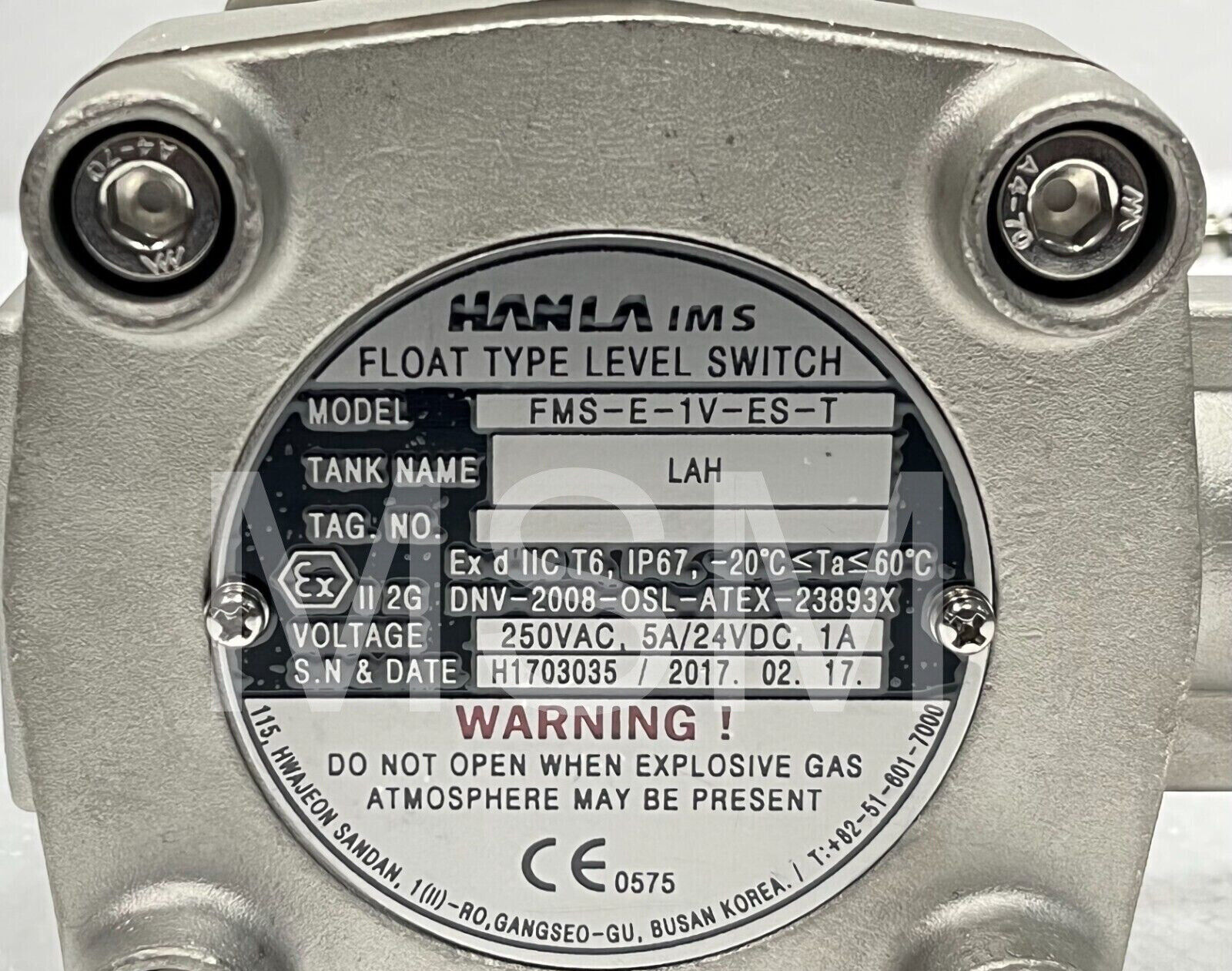 Hanla FMS-E-1V-ES-T Vertical type Float level Switch Complete Stainless Steel - Image 3