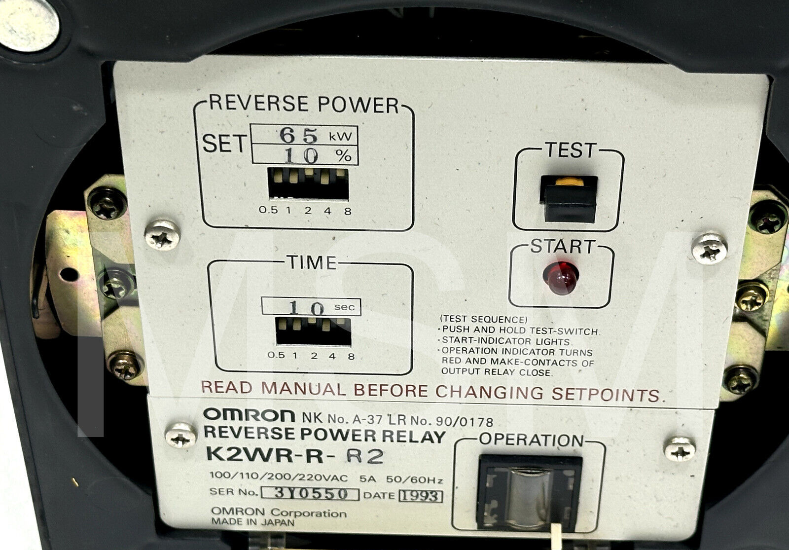 OMRON K2WR-R-R2 STATIC TYPE REVERSE POWER RELAY - Image 3