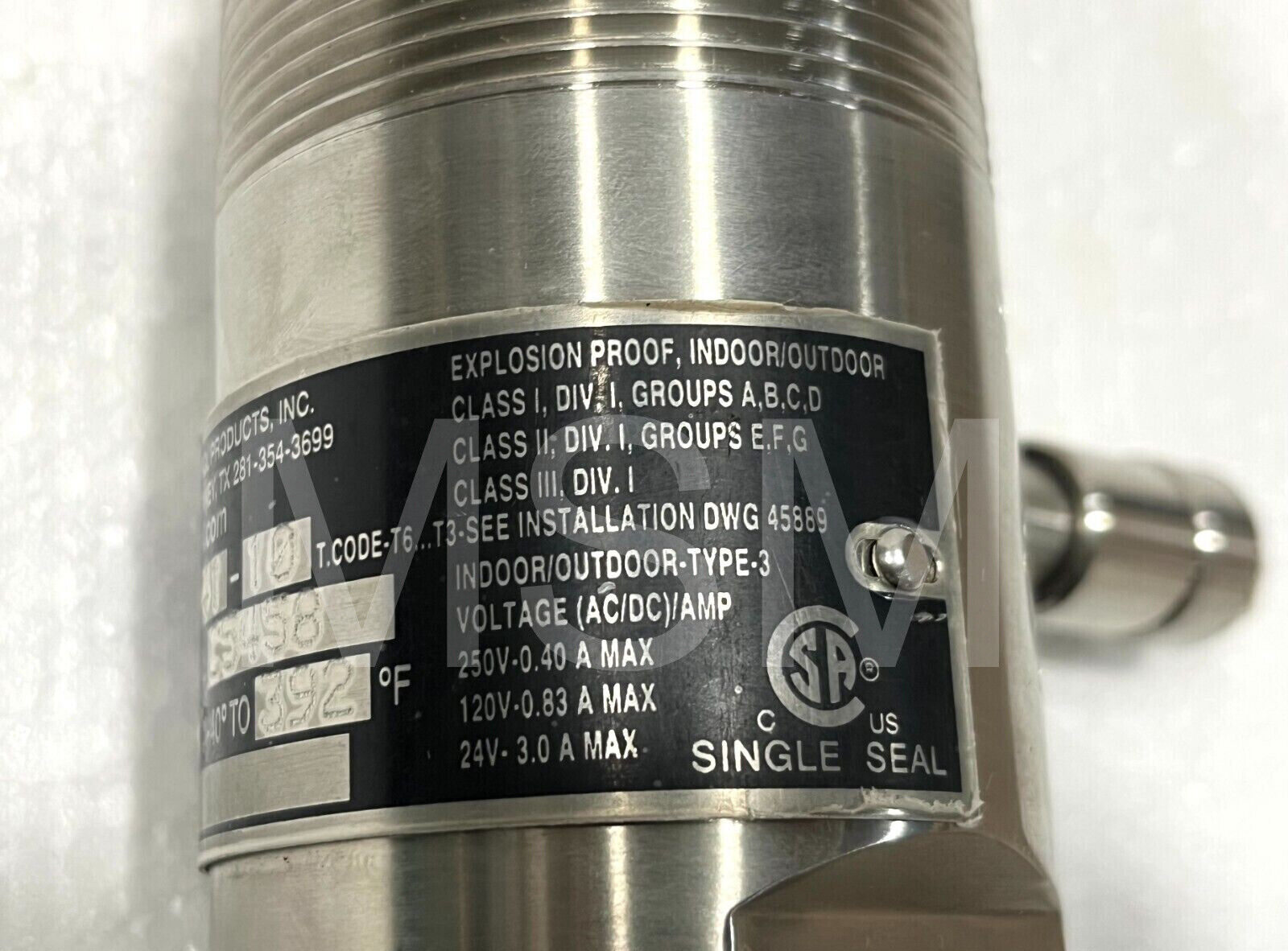 Pathway E200-41-10 Electric Level Control Switch Ex - 1500 Psig -40 To 392 ℉ - Image 4