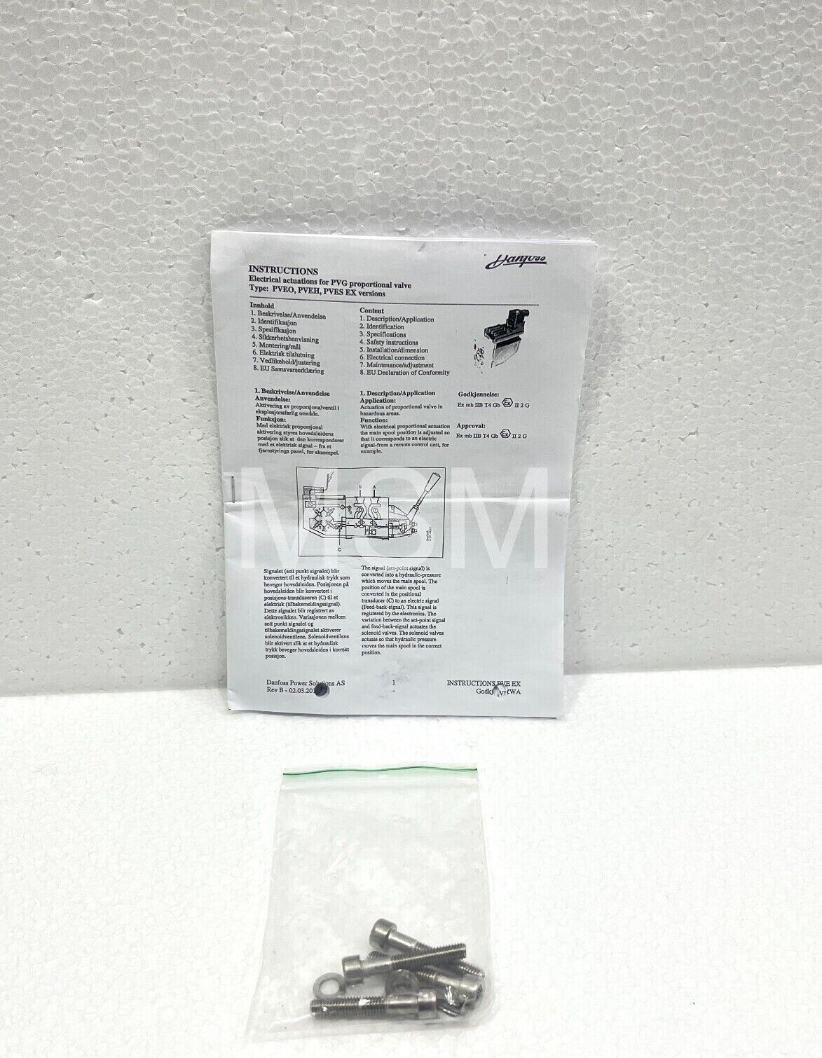 Sauer Danfoss PVES 32 (S4) Electrical Actuation 11084102 With 5M Cable - Image 6