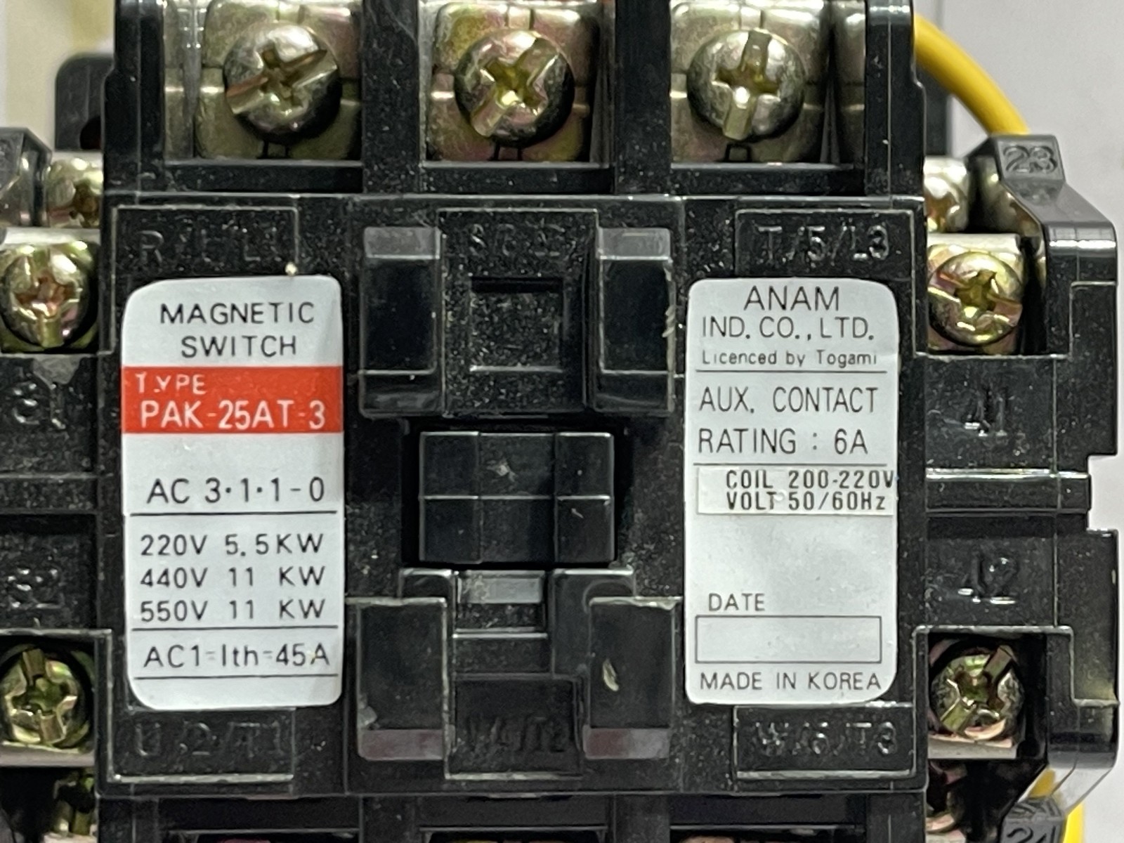 ANAM PAK-25AT-3 MAGNETIC SWITCH - Image 9