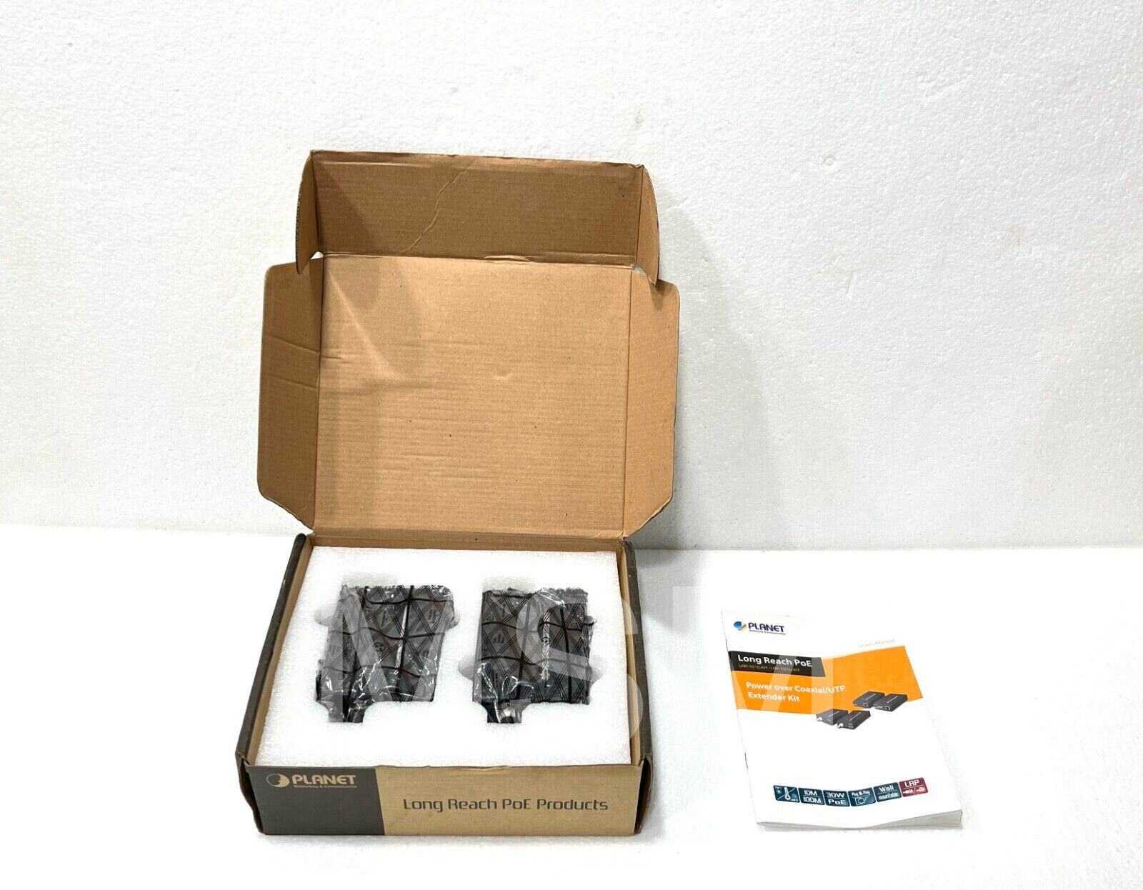 Planet LRP-101C-Kit Long Reach POE over Coax Extender Kit Power over Ethernet