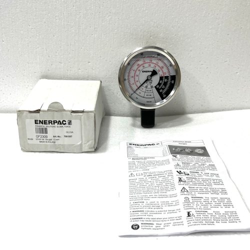 Enerpac Hydraulic Pressure Gauge GF230B 100mm 0-700Bar NPT 1/2″, Stainless Steel