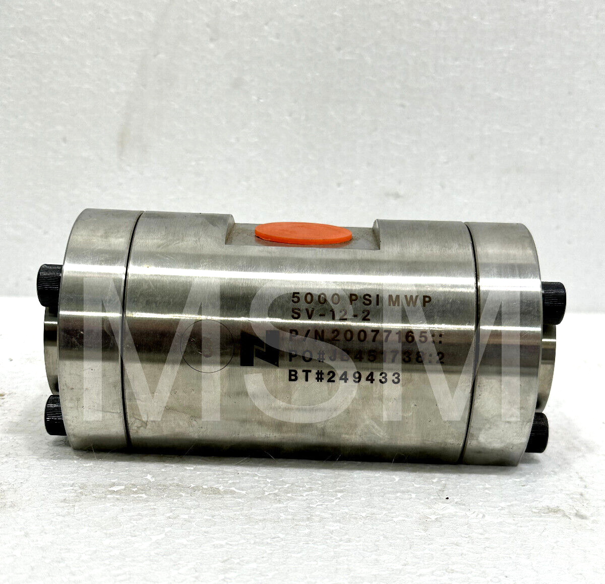 NOV Valve,Shuttle,3/4"SS,W/1" NPT Ports 5000 PSI MWP