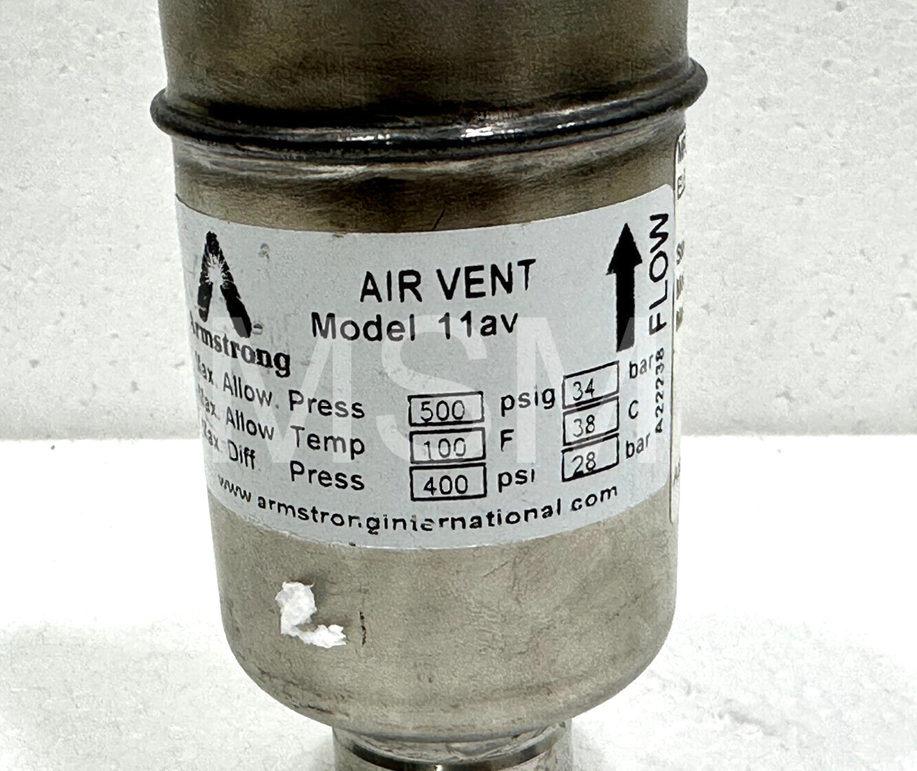 Armstrong International 11AV Float Type Air Sfiated 28 BAR Inox