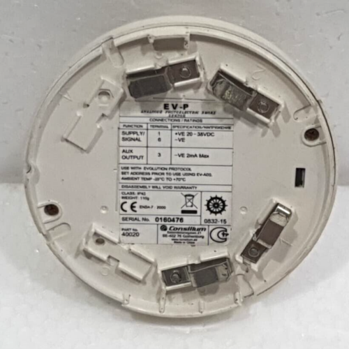 SALWICO CONSILIUM EV-P SMOKE DETECTOR P/N 40020
