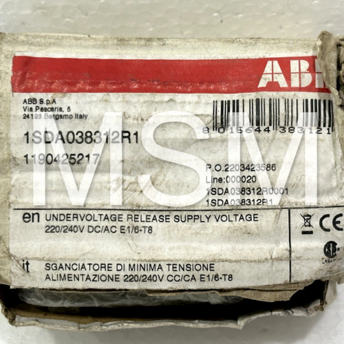ABB Yu-1SDA038312R1 Under Voltage Release 220-240V