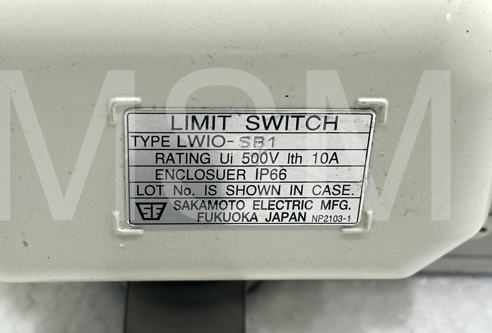 SAKAMOTO ELECTRIC LIMIT SWITCH LWIO-SB1 - Image 2
