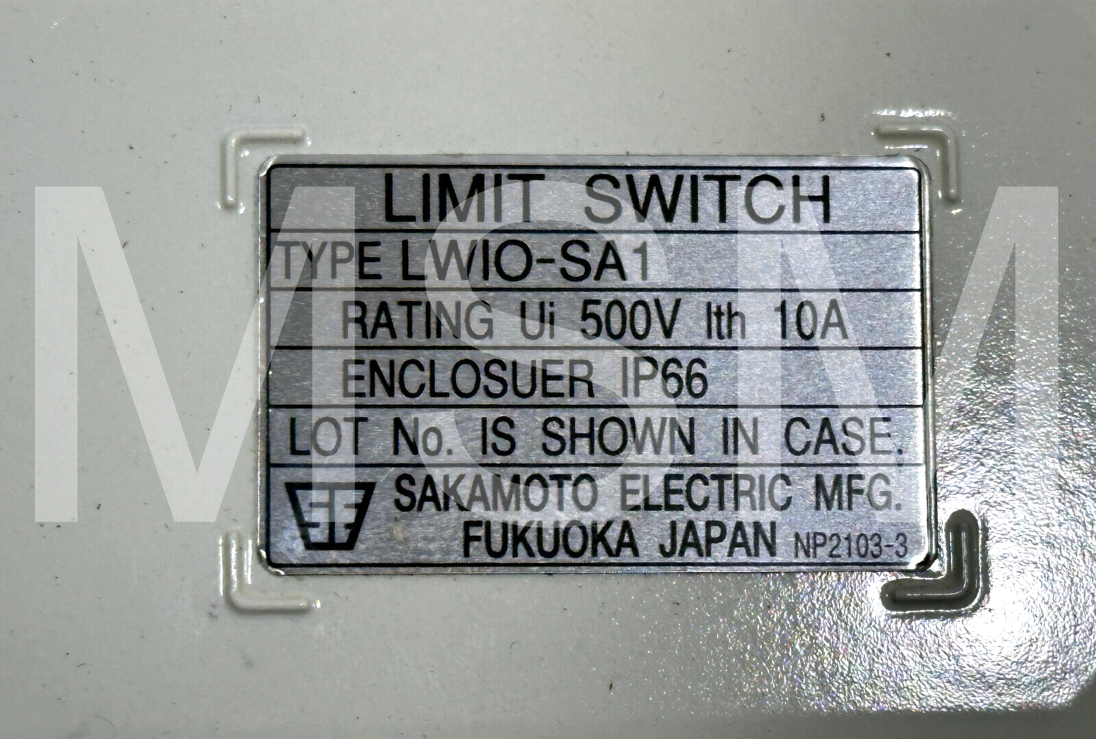 Sakamoto electric lwio-sa1 limit switch - Image 6