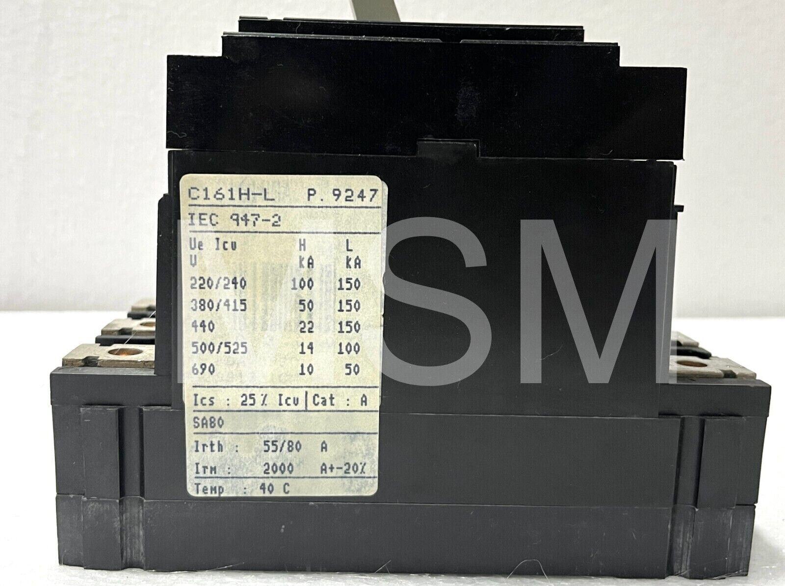 Merlin Gerin Compacto C161H-L Disyuntor SA80 - Image 4