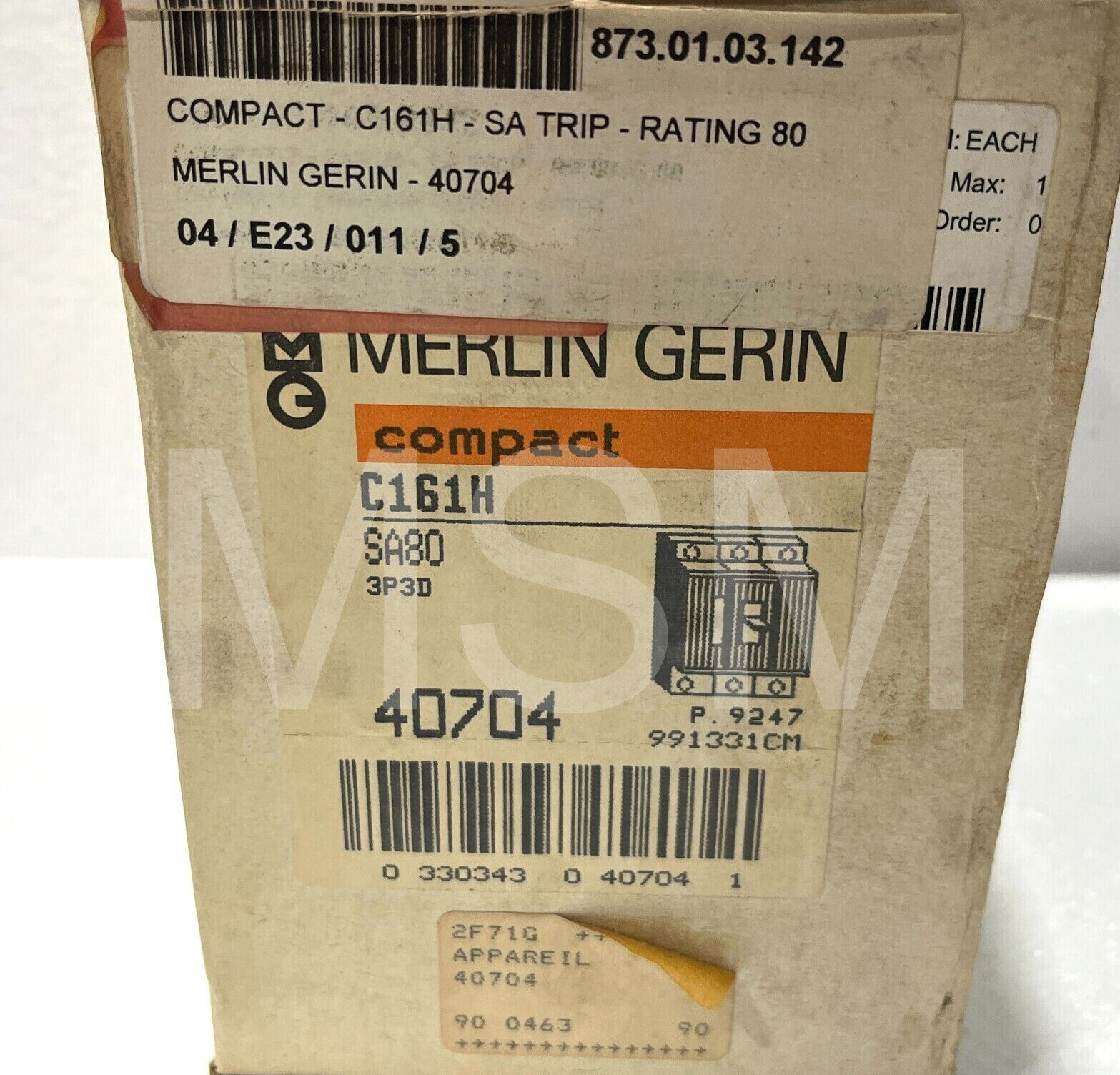 Merlin Gerin Compacto C161H-L Disyuntor SA80 - Image 7