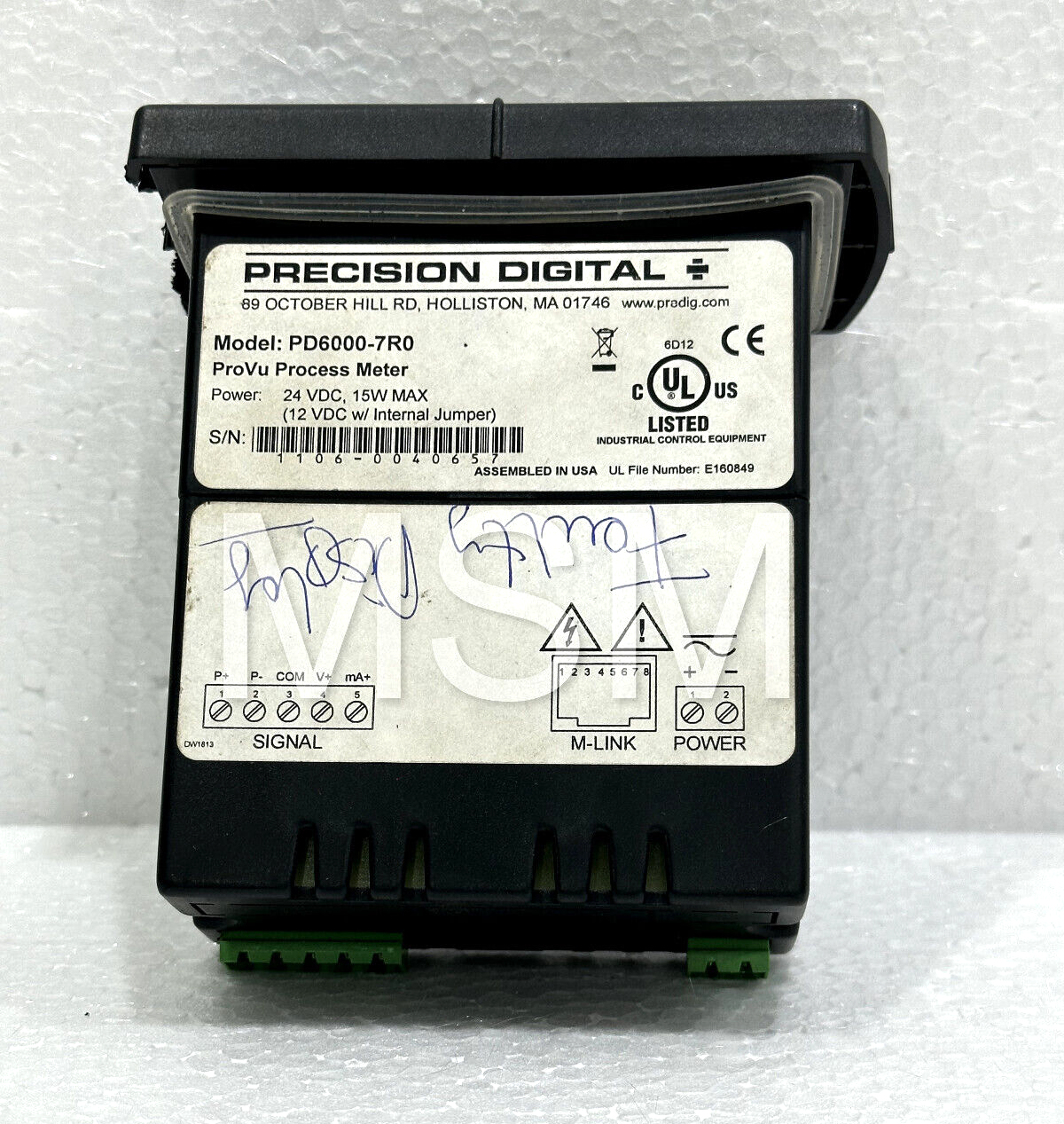 PRECISION DIGITAL PD6000-7R0 PROVU PROCESS METER (Display Faulty) - Image 3