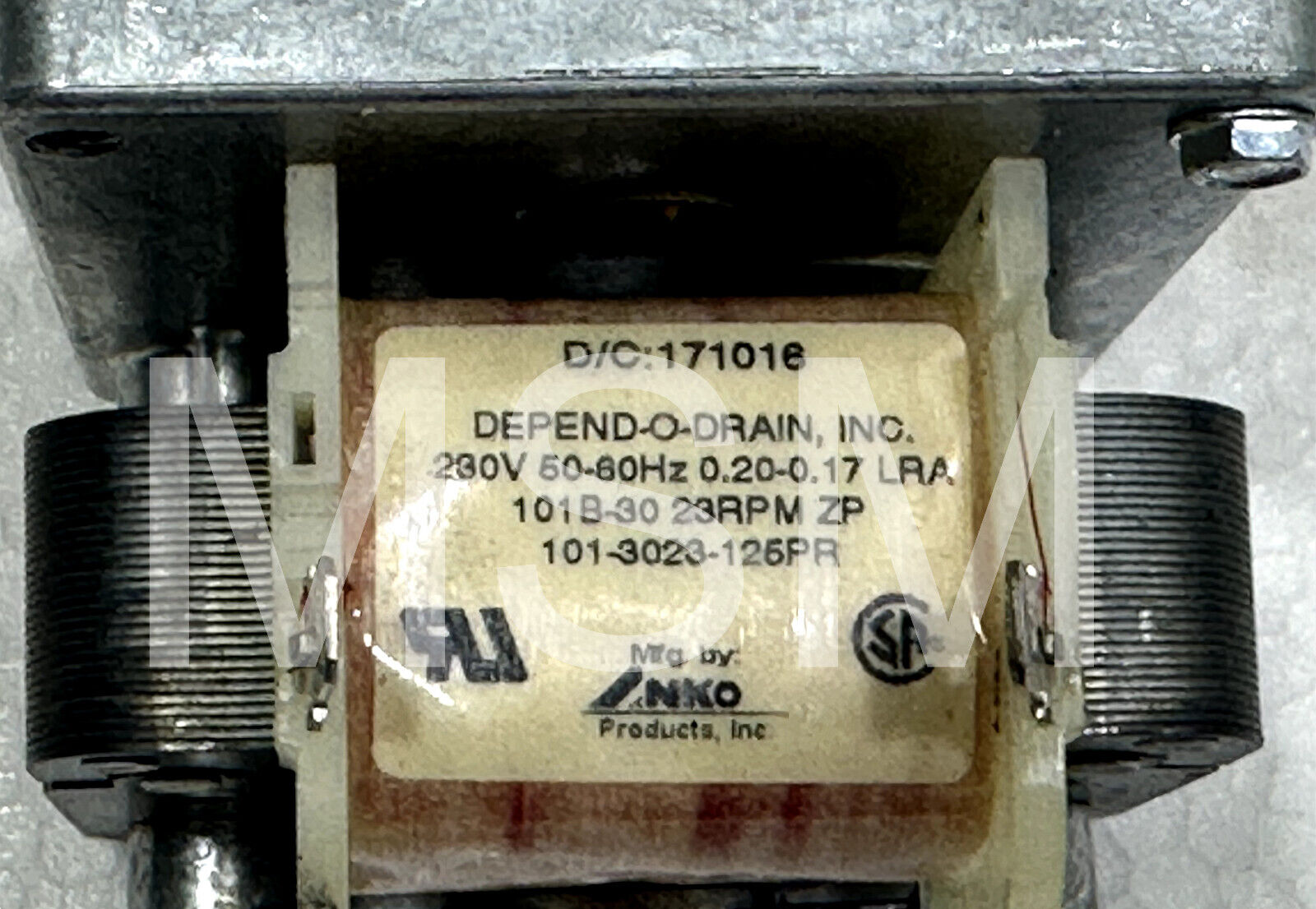 Depend-O-Drain MDB-O SO Drain Valve 20381520 Motor 230v 50/60hz 20-.17Amp - Image 4