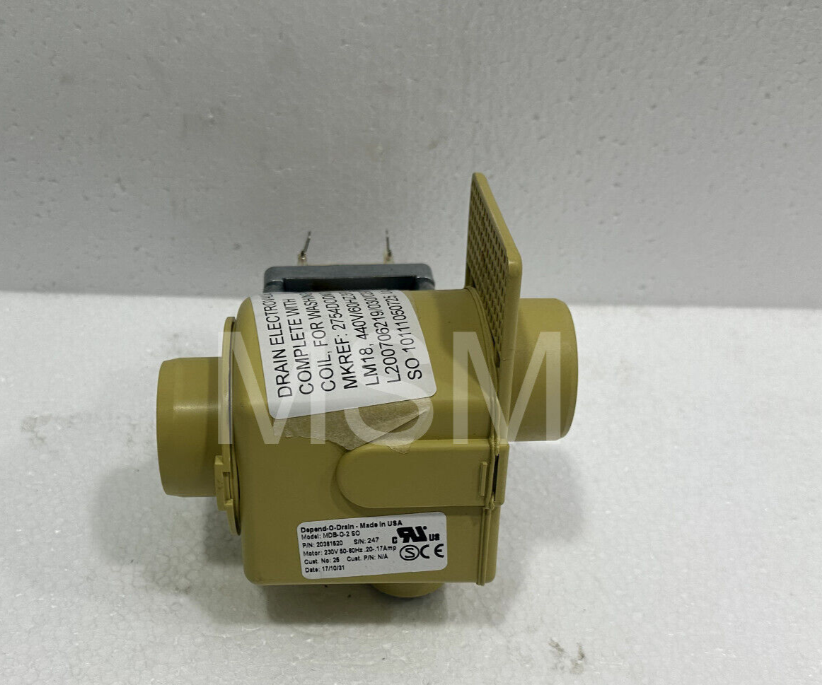 Depend-O-Drain MDB-O SO Drain Valve 20381520 Motor 230v 50/60hz 20-.17Amp - Image 5