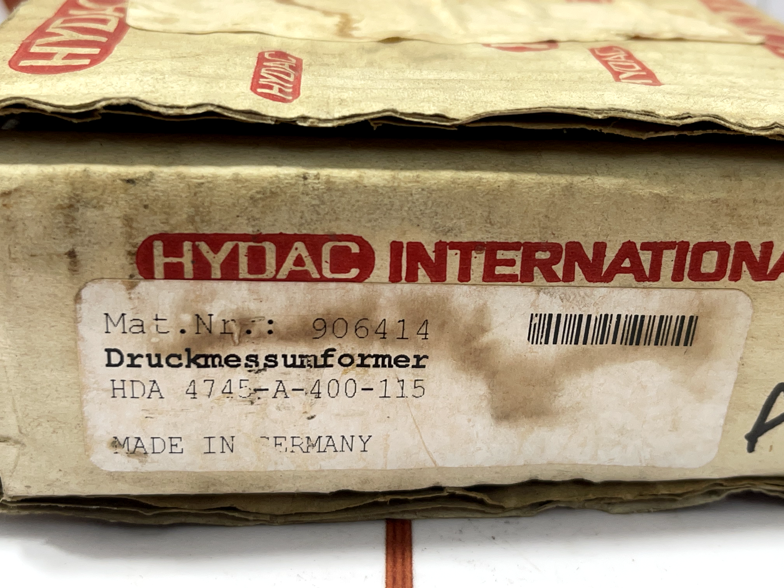 HYDAC ELECTRONIC 906414 HDA 4745-A-400-115 PRESSURE TRANSMITTER 400 BAR NEW - Image 9