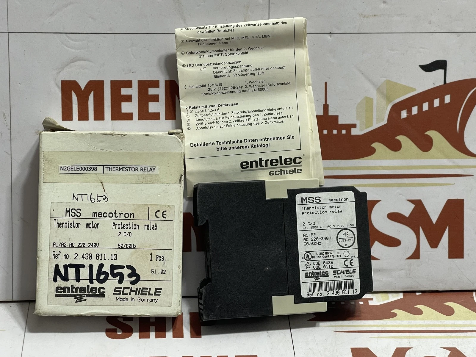 Entrelec Schiele MSS Mecotron 2.430.811.13 Thermistor Motor Protection Relay