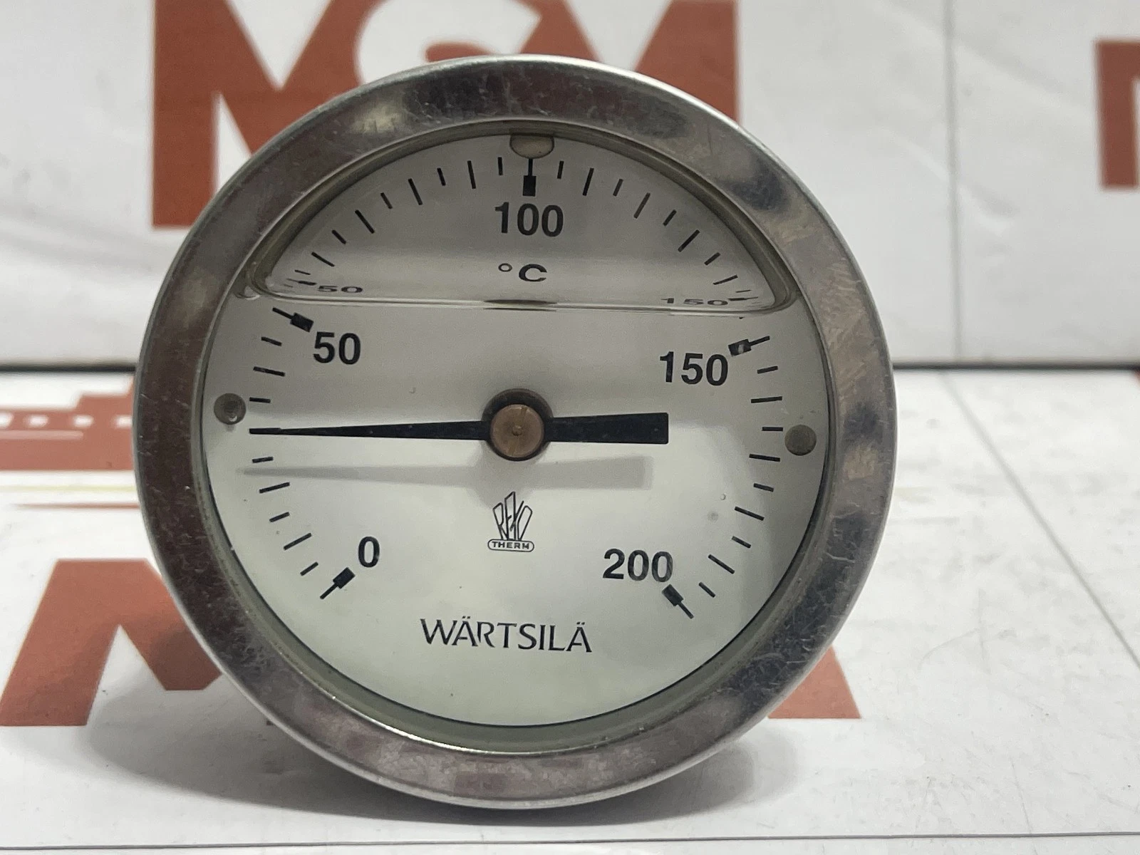 WARTSILA 0-200°C HORIZONTAL THERMOMETER
