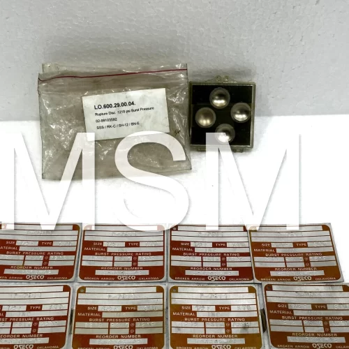 OSECO LO.600.29.00.04. Rupture Disc 1/2″ A P/N P-7611 PSIG1219 @ 72F Type: STD