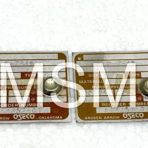 OSECO LO.600.29.00.05 RuptureDisc 1/4" A P/N P-7349 PSIG12294 Type: STD