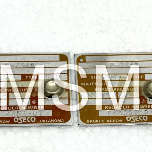 OSECO LO.600.29.00.05 RuptureDisc 1/4″ A P/N P-7349 PSIG12294 Type: STD