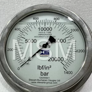 stewarts ibf/in2 fig 12929590/1- 0-1400 and 0-20000 psi