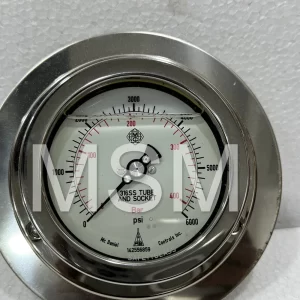 McDaniel Controls E6KPB Gauge 1/4" NPT, 0-6.000psi Range 400 BAR